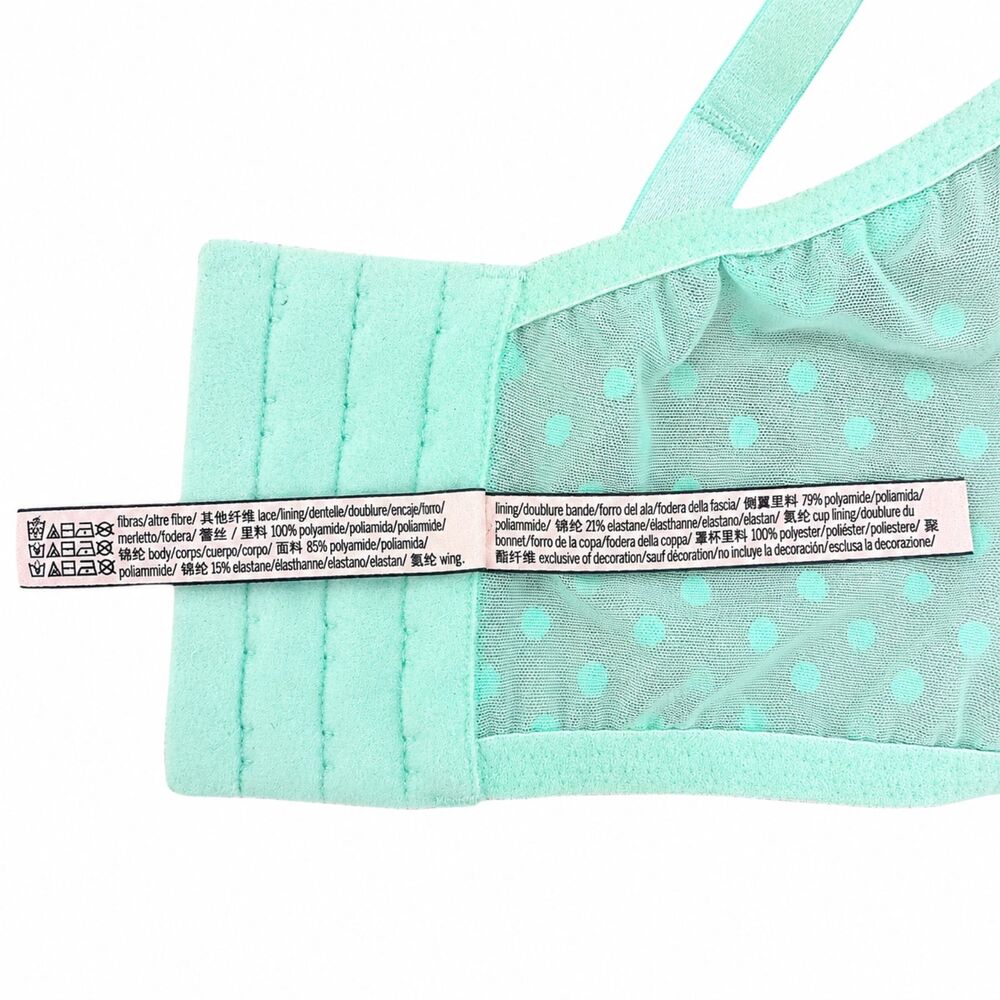 Victoria's Secret 34D Bra Dream Angels Aqua Blue Lace Corset Longline Bustier - Picture 6 of 7